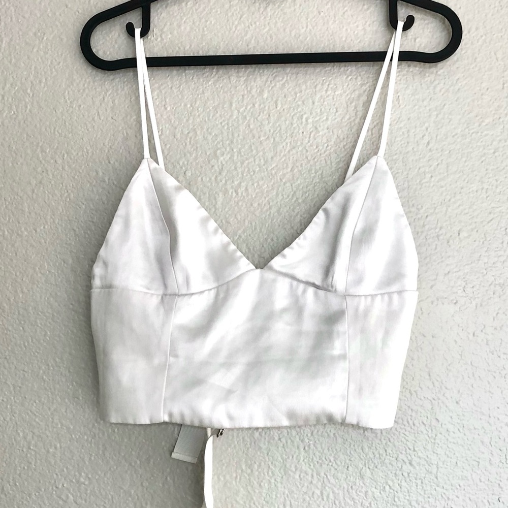 Topshop White Camisole Crop Top